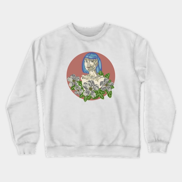 The Girl with the Blue Hair Crewneck Sweatshirt by Marry-S